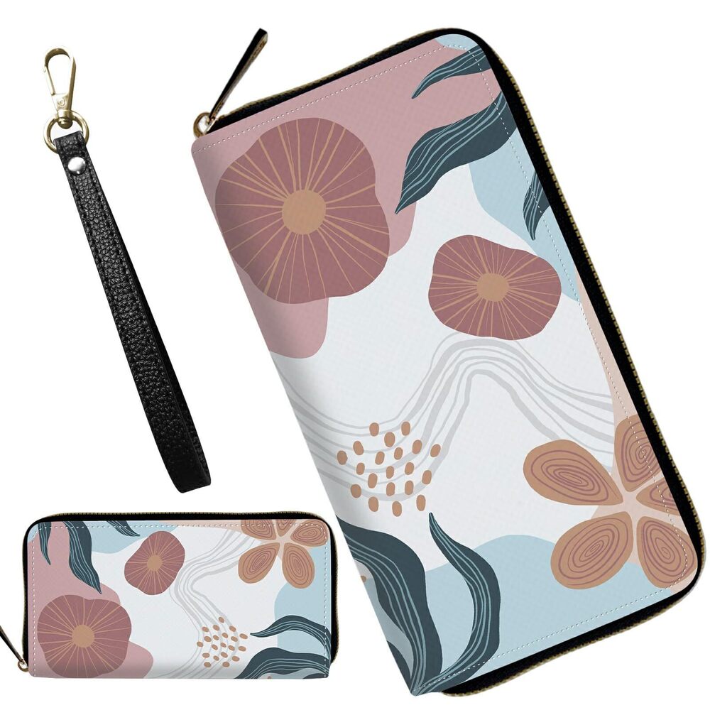 6947 Wristlet Wallets , Wallet Clutch Purse with Removable Wrist Strap Zip